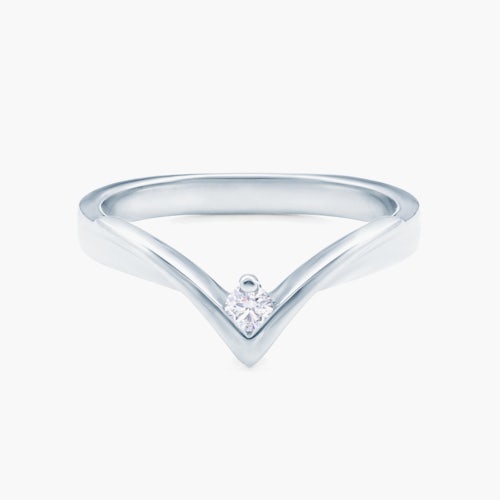 Pierścionek zaręczynowy SAVICKI: białe złoto, diament